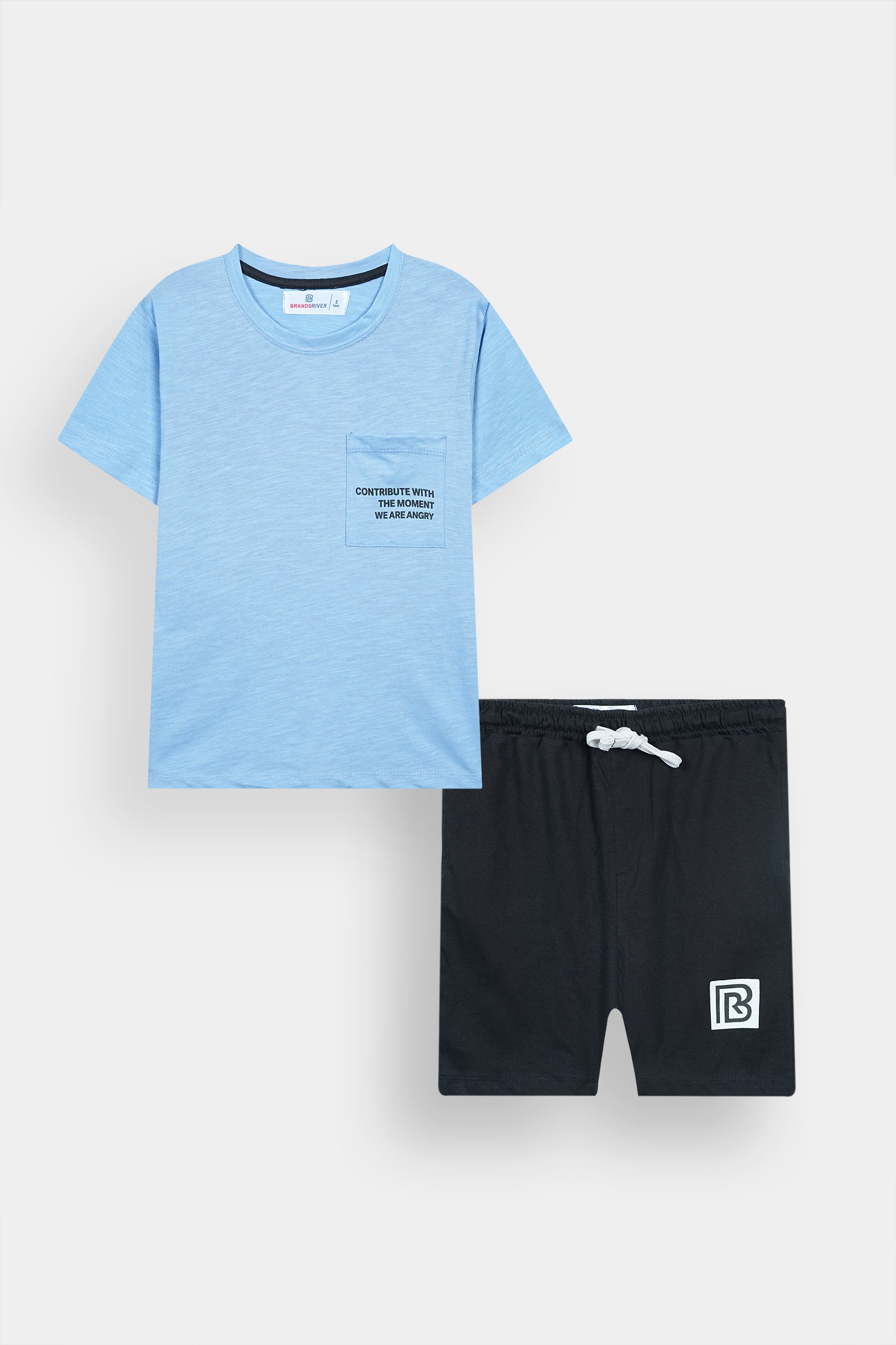 Premium Quality "BR" Printed Summer Suit For Boys