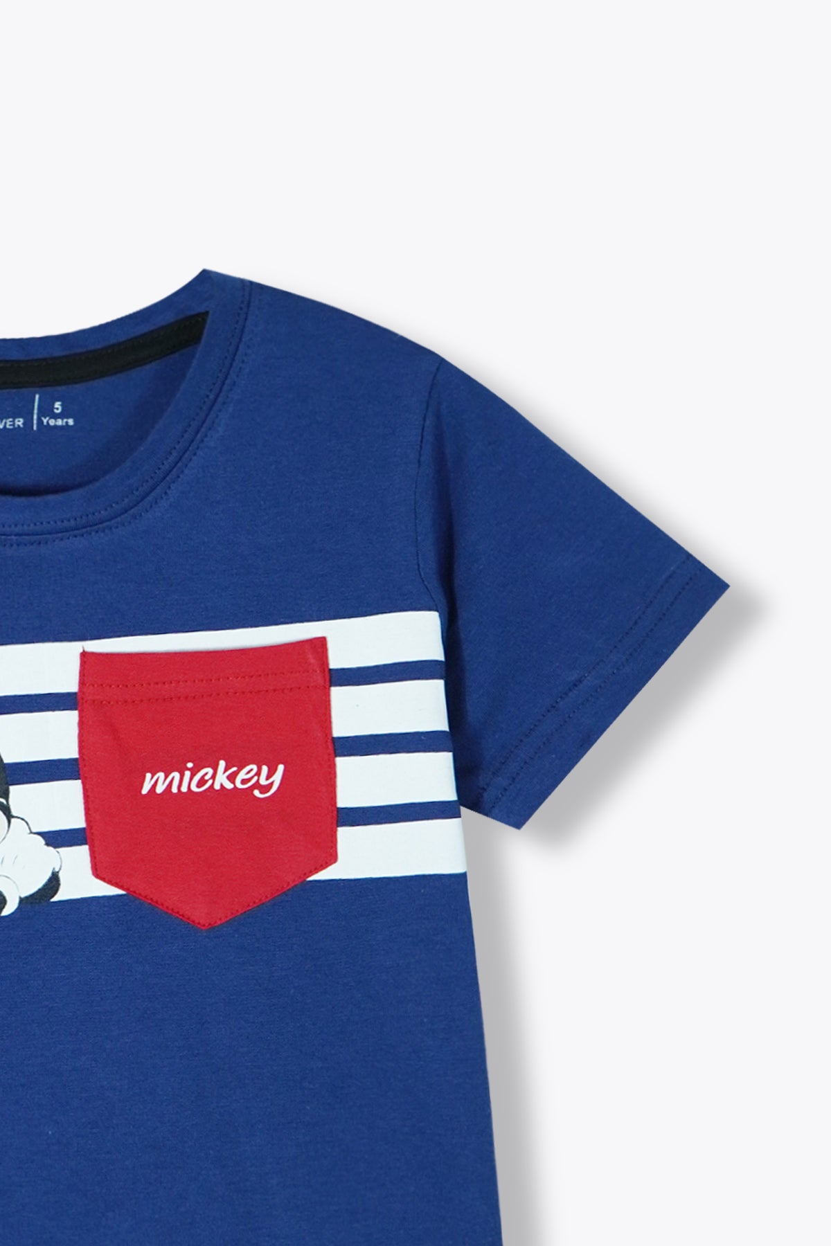 Mickey Mouse Printed Navy Summer Suit with Red Shorts For Boys