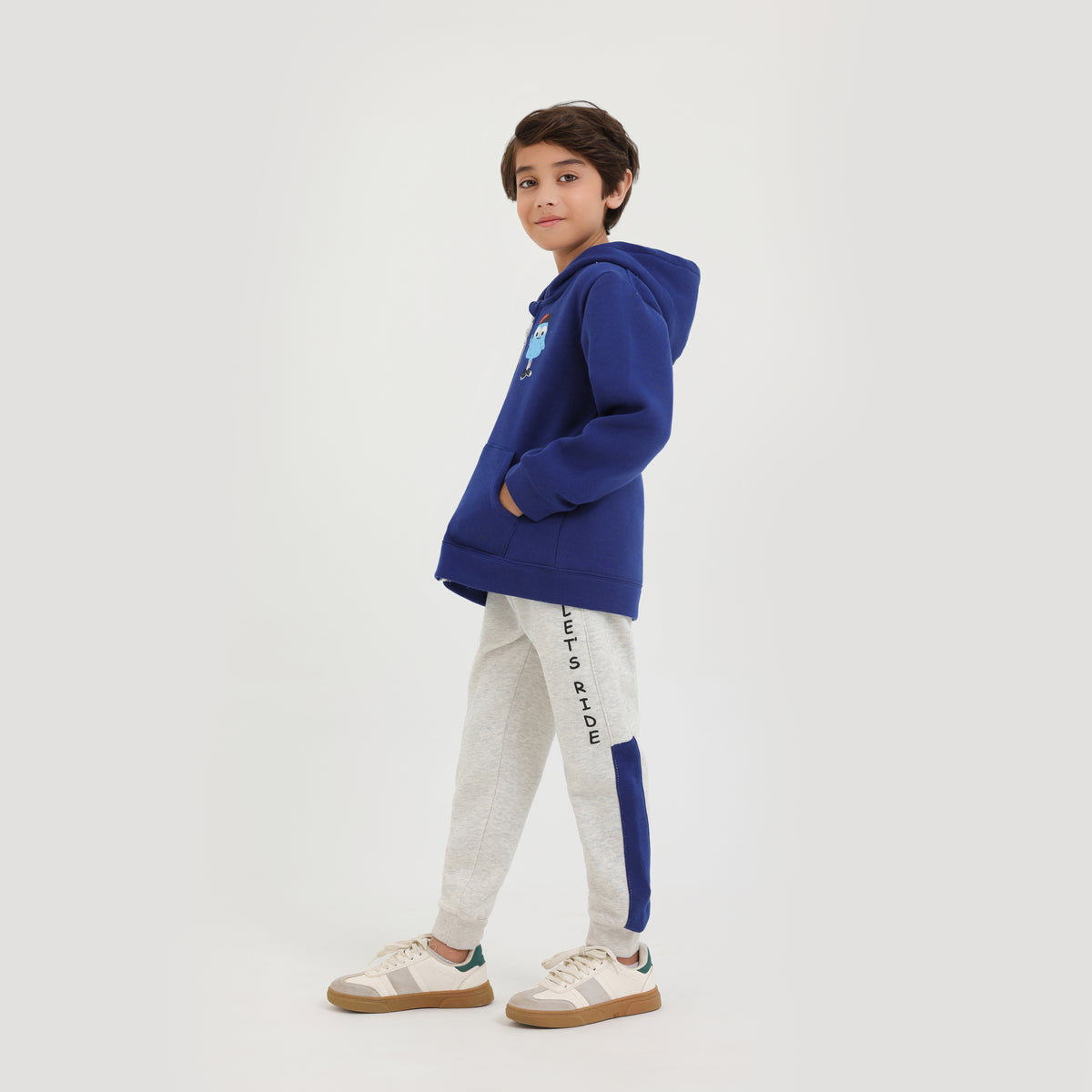 Premium Quality Soft Cotton Graphic Fleece Zipper Hoodie Suit For Kids