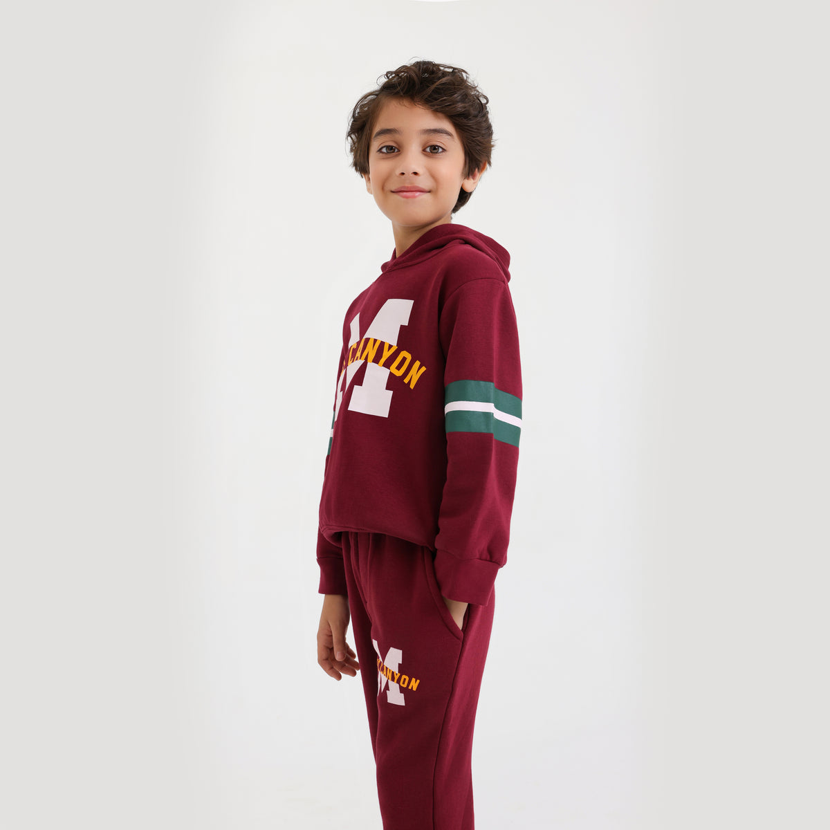 Premium Quality Sleeve Panel Printed Fleece TrackSuit For Kids