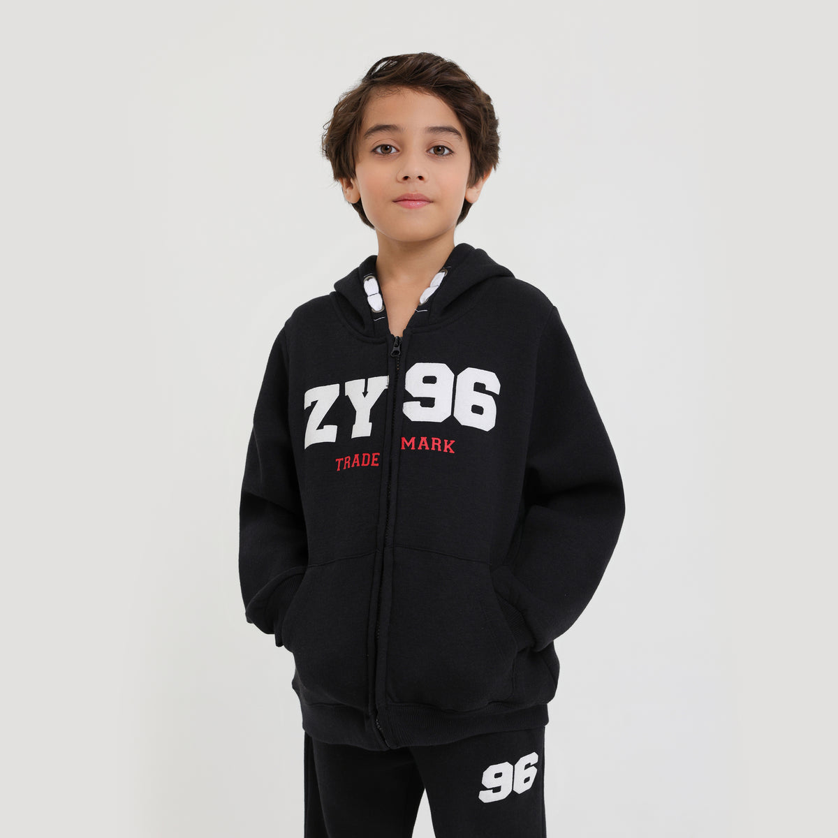 Kids Premium Quality Printed Fleece Zipper Hoodie suit