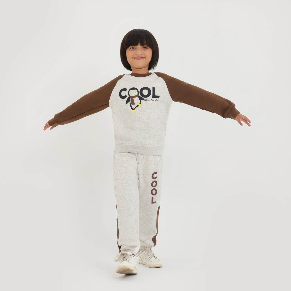 Premium Quality raglan sweat Fleece Suit For Kids