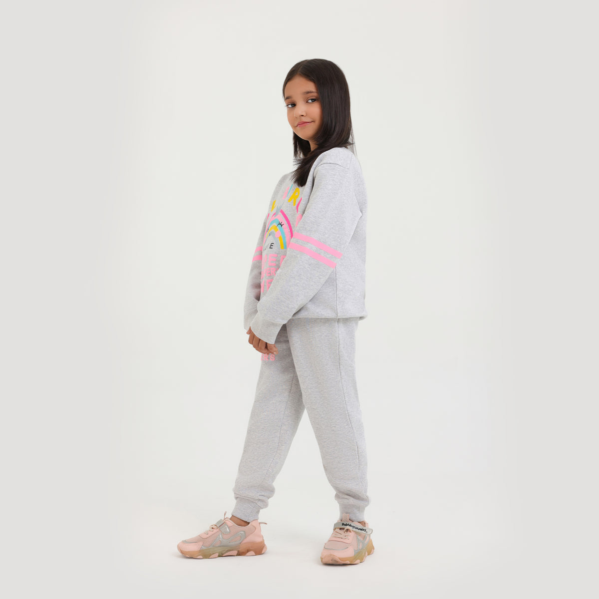 Premium Quality Printed Fleece SWEAT Suit For Girls