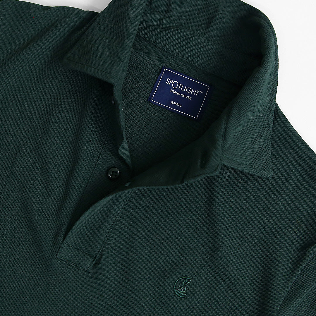 Men Slim Fit Premium Quality Embroidered Pique Polo Shirt