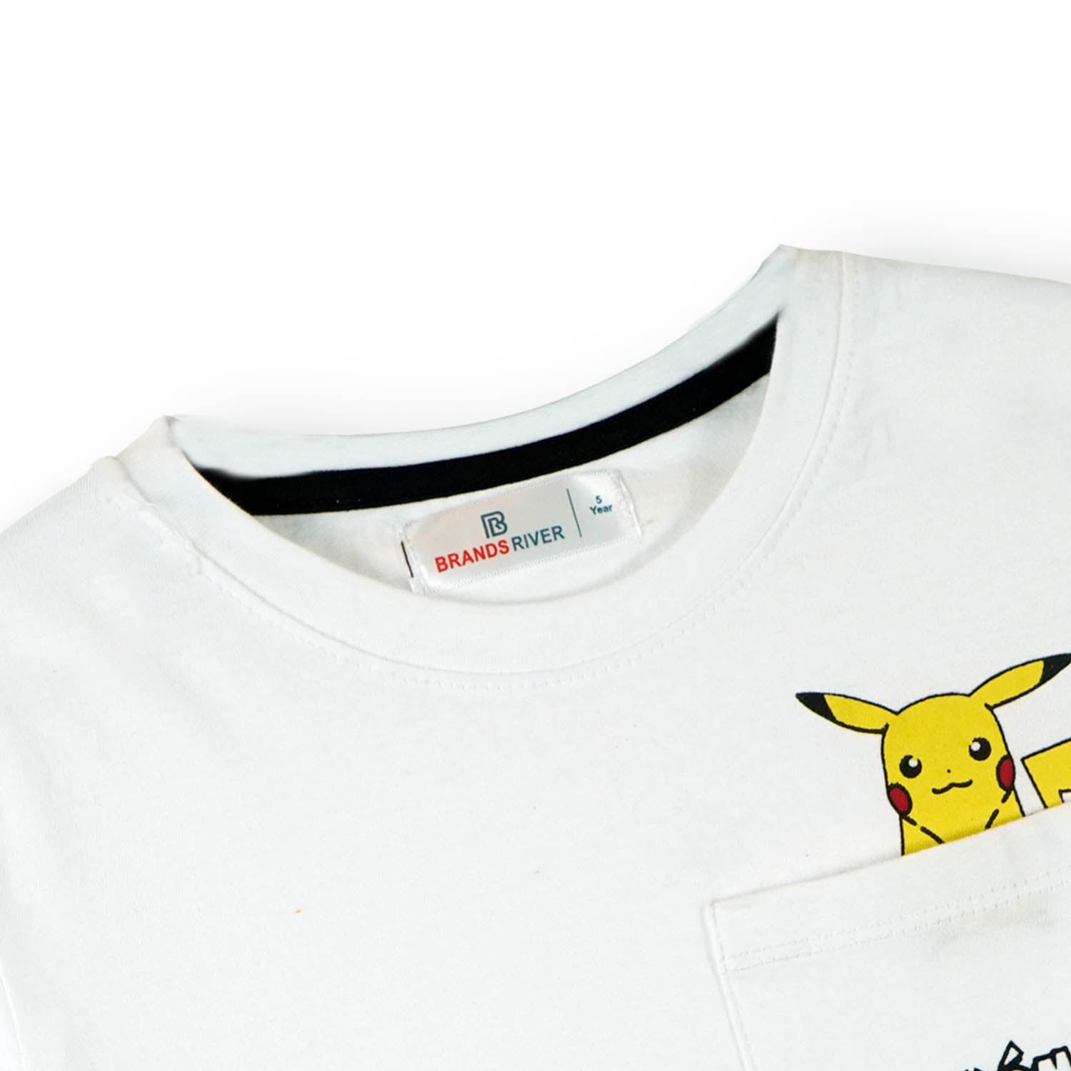 Boys Premium Quality "Pokemon" Printed Black & White Summersuit