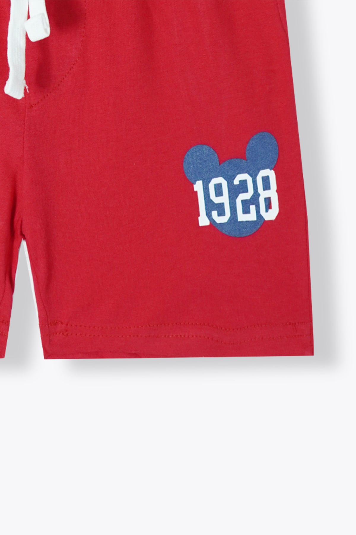 Mickey Mouse Printed Navy Summer Suit with Red Shorts For Boys