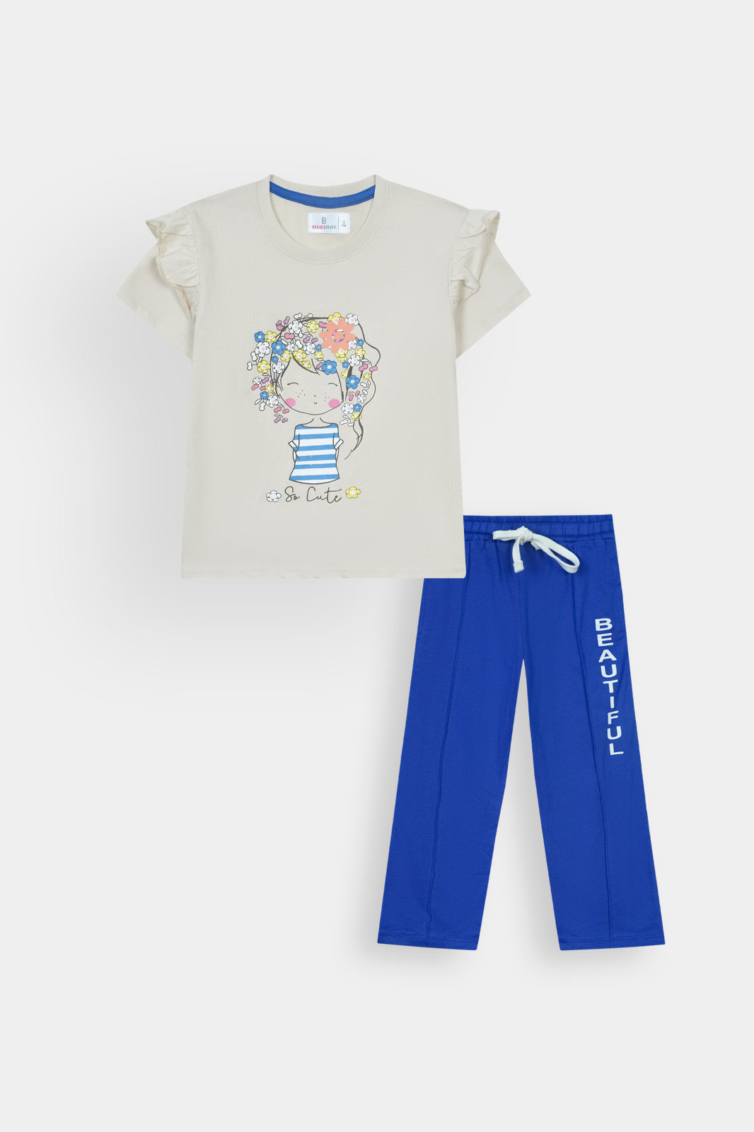 Girls Premium Quality "So cute " Printed Summer Suit