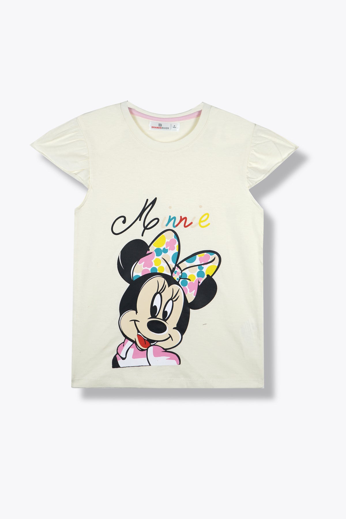 Premium Quality &quot;Minnie Mouse&quot; Printed Girls Summer Suit with Maroon Trousers
