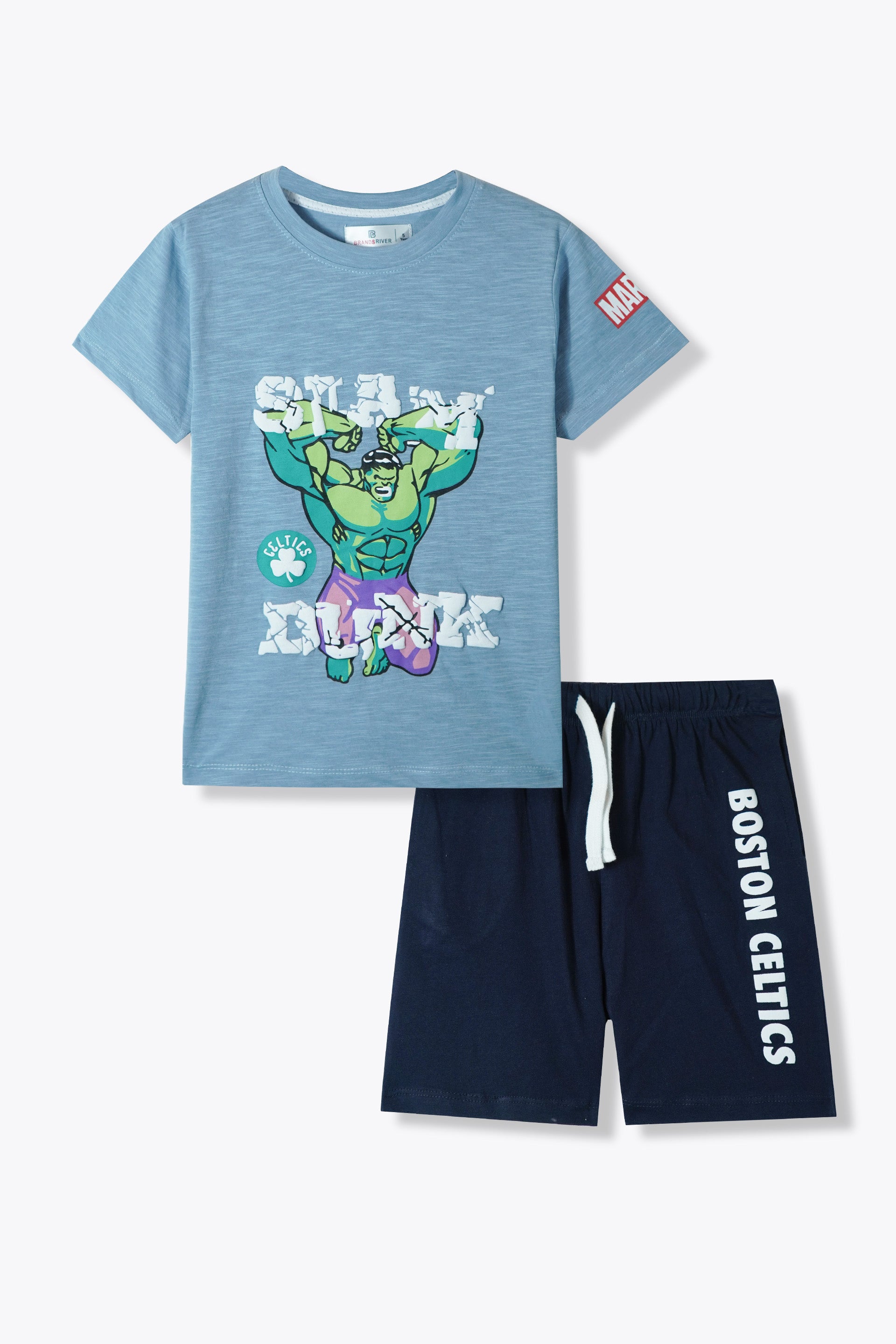Premium Quality "Hulk" Printed Boys Summer Suit