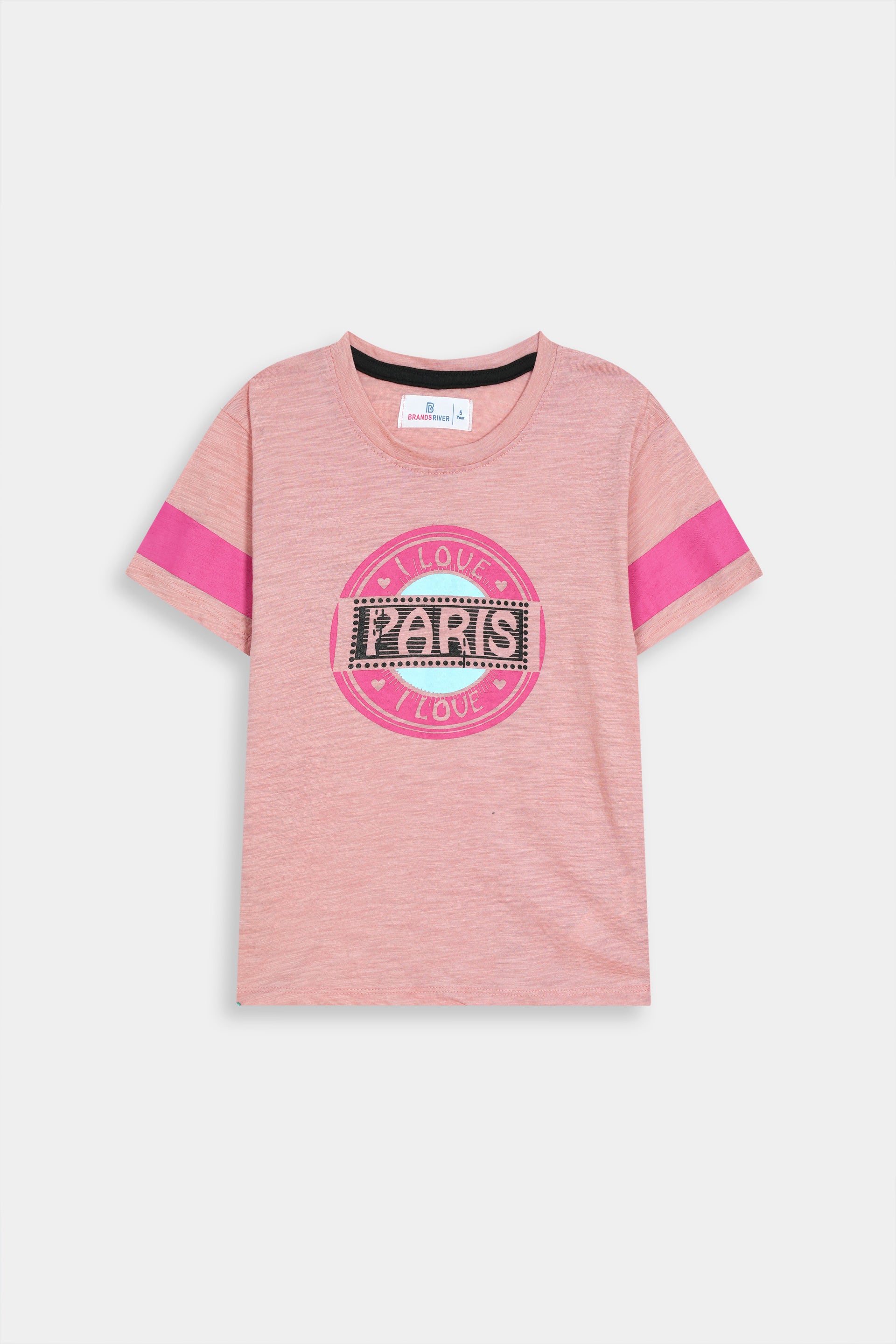 Girls Premium Quality "I love Paris" Printed Summer Suit