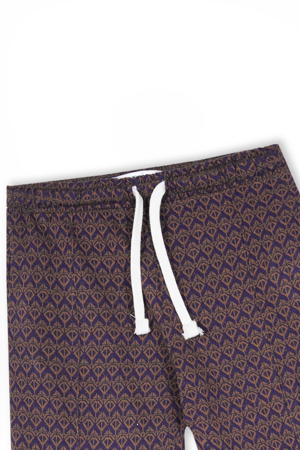 Girl Premium Quality "CaP Girl "Printed Summer Suit With Brown Trouser