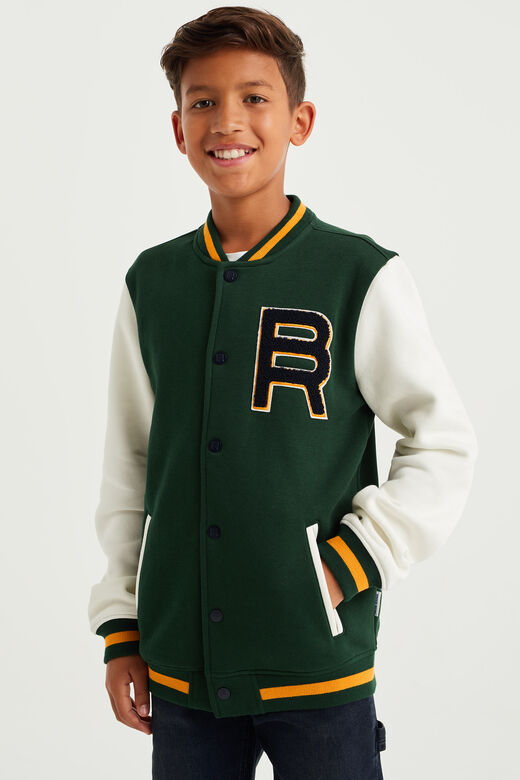 Kids Base Ball Embroidered Fleece Jacket  (R)