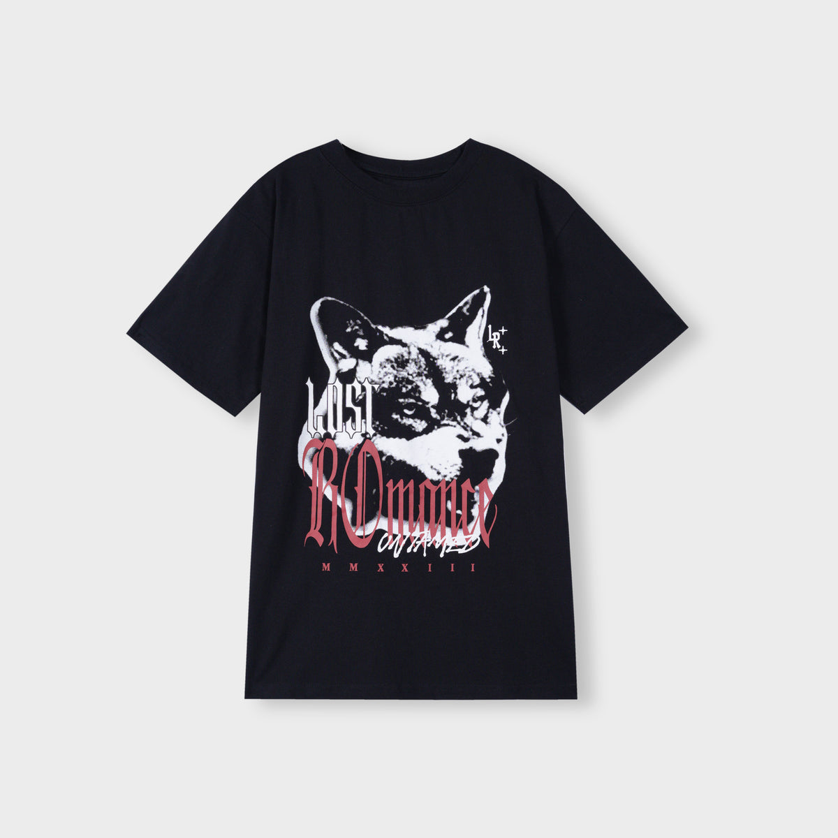 Premium Quality Cotton &quot;HOUND&quot; Graphic Printed Black T-shirt For Men