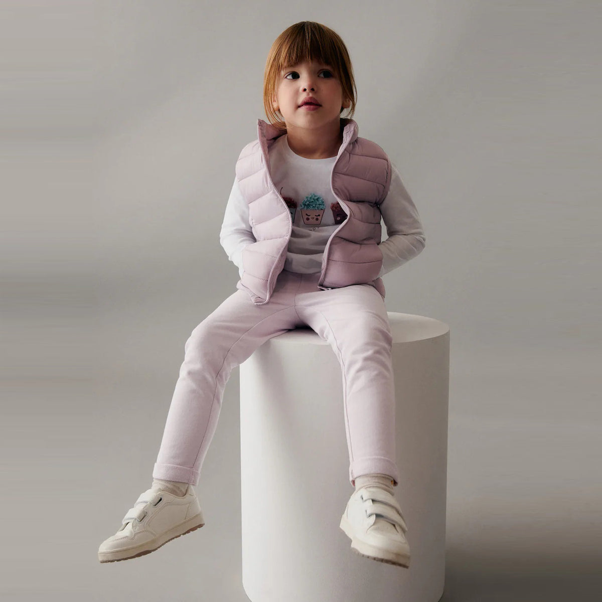 Premium Quality Soft Cotton Light Purple Fleece Trouser For Kids