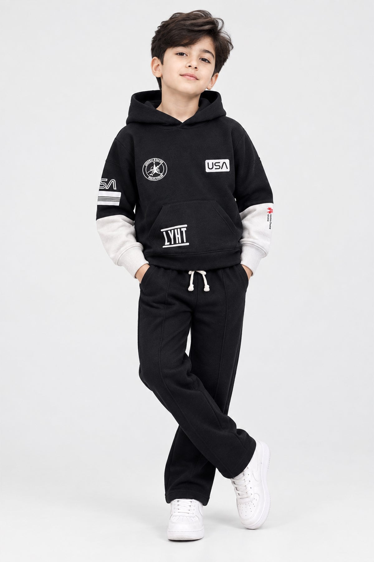 Premium Quality "Nasa" Printed fleece Hoodie Suit for Kids