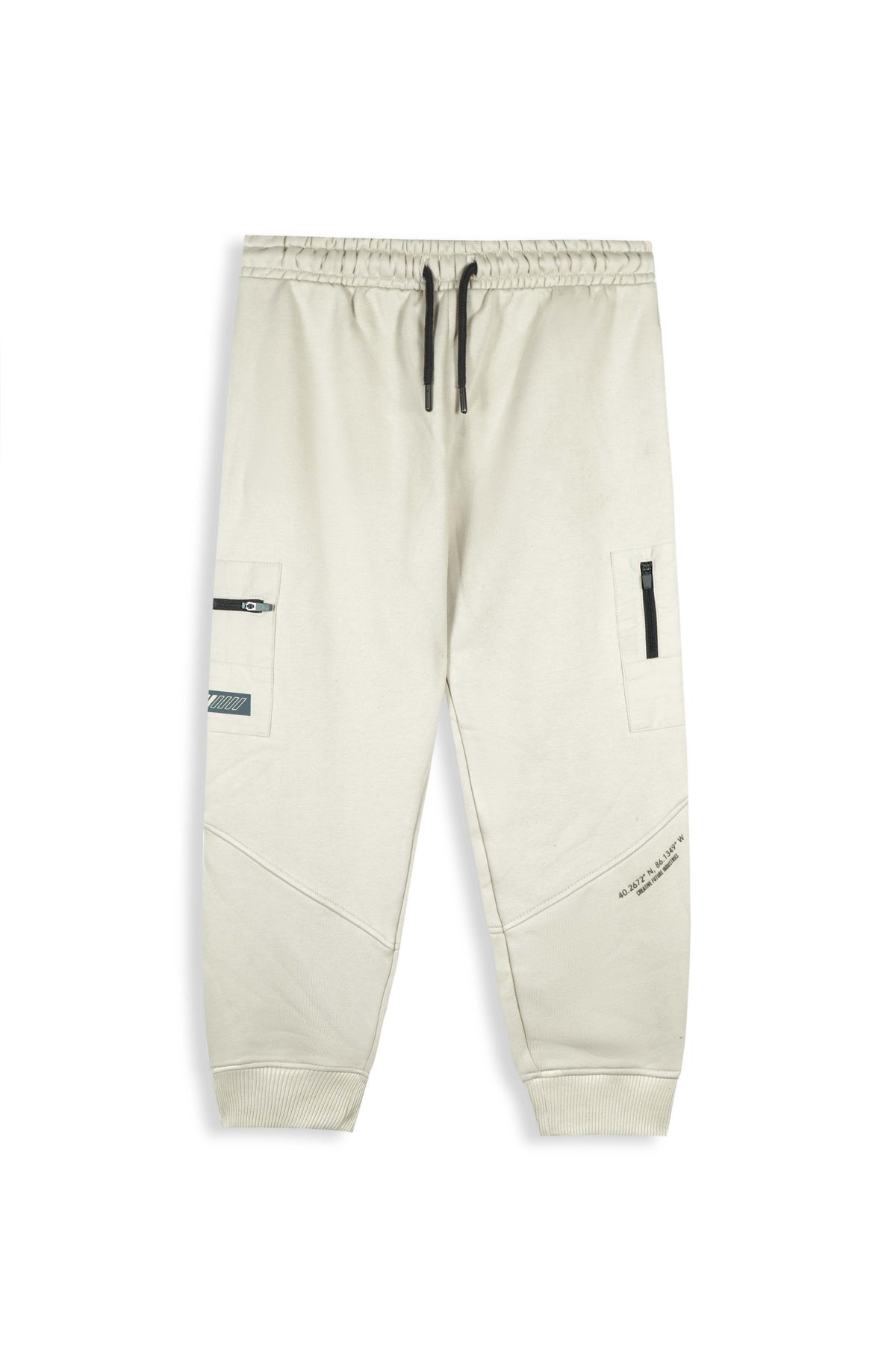 Kids Premium Quality Printed Zip Pockets  Khakki Trouser