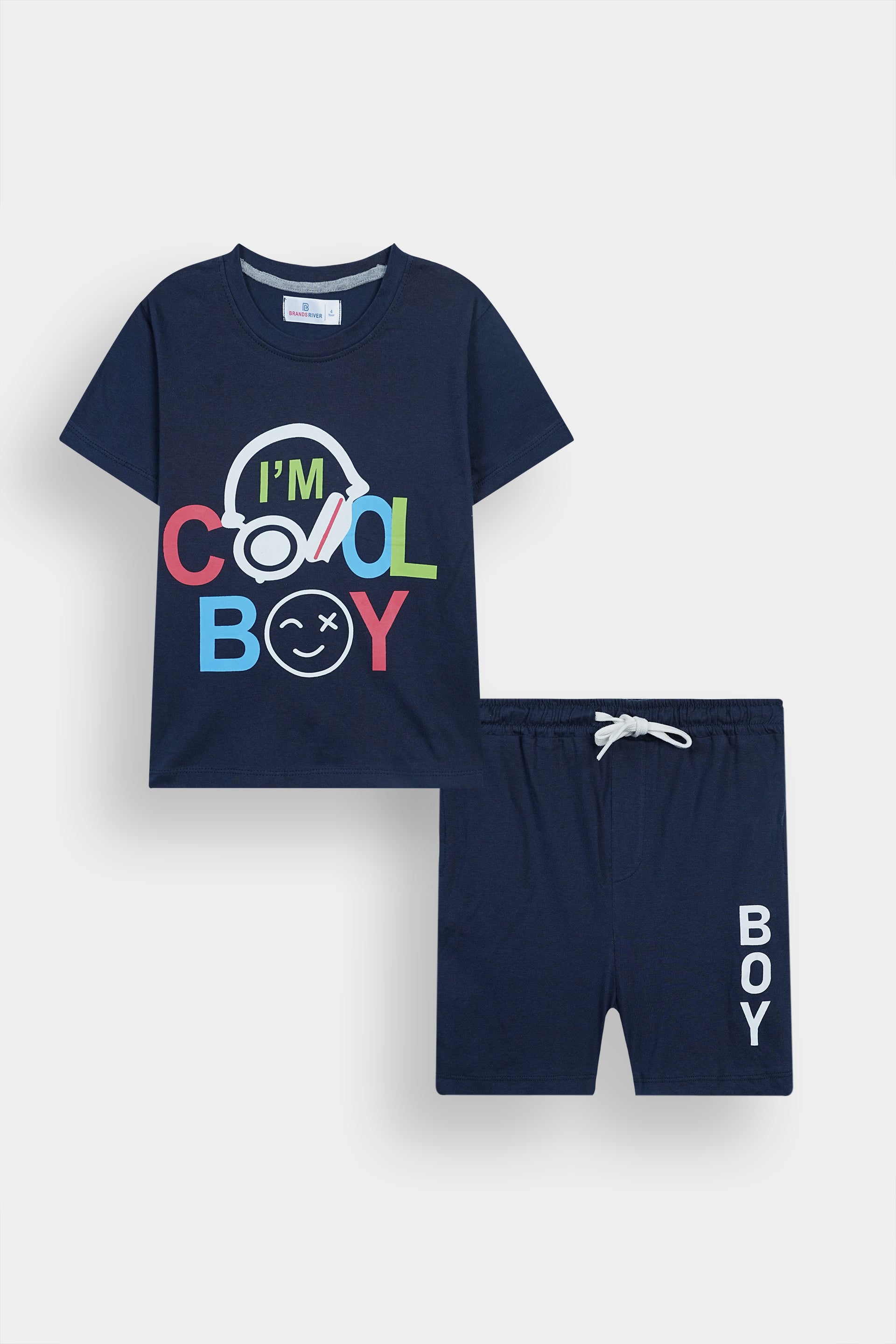 Premium Quality "Cool Boy" Printed Summer Suit For Boys