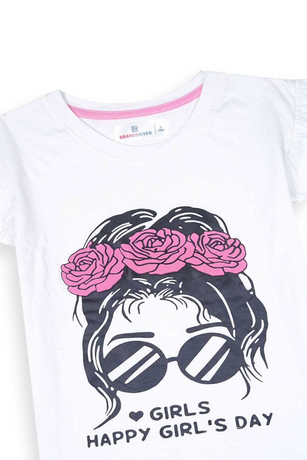 Premium Quality "Happy Girls Day" Printed Summer Suit For Girls