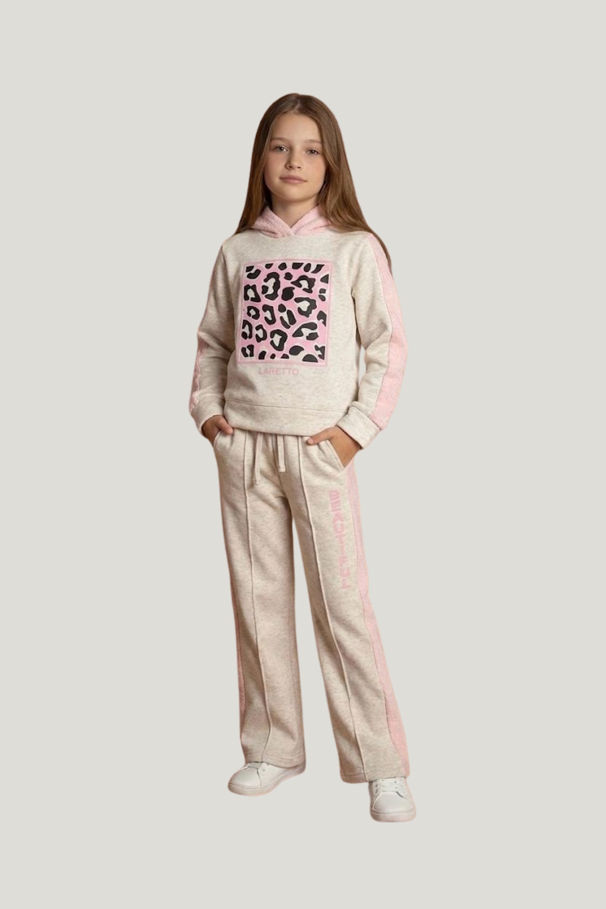 Premium Quality "Laretto" Printed Fleece Suit For Girls