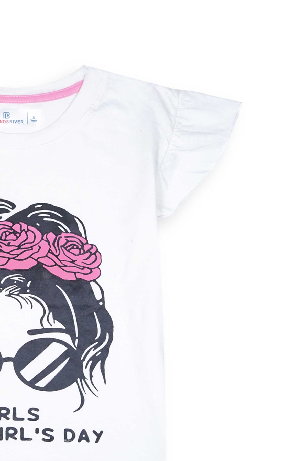 Premium Quality "Happy Girls Day" Printed Summer Suit For Girls