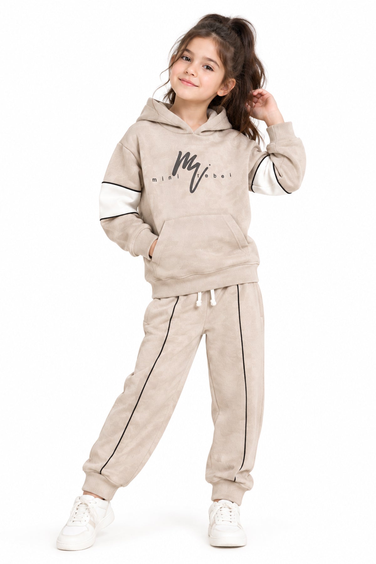 Premium Quality "Mini Rebel" Printed fleece Hoodie Suit for Kids