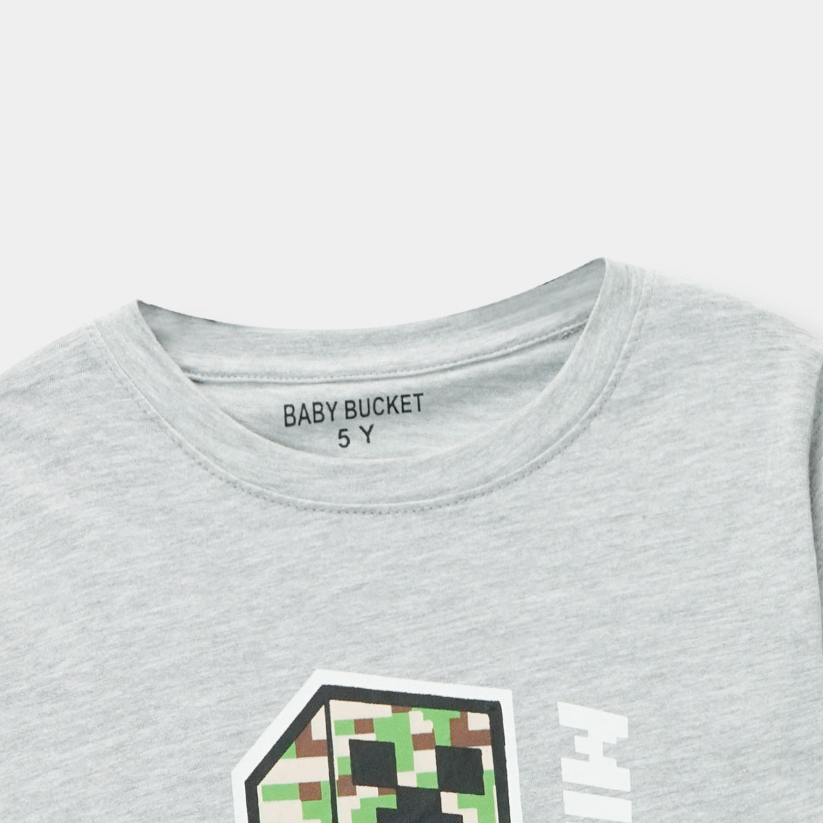 Grey &quot;Minecraft&quot; T-Shirt For Boys