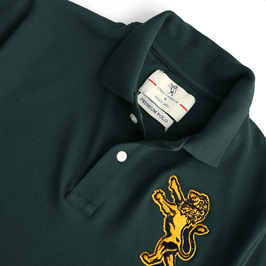 Men Slim Fit Premium Quality Embroidered Pique Polo Shirt