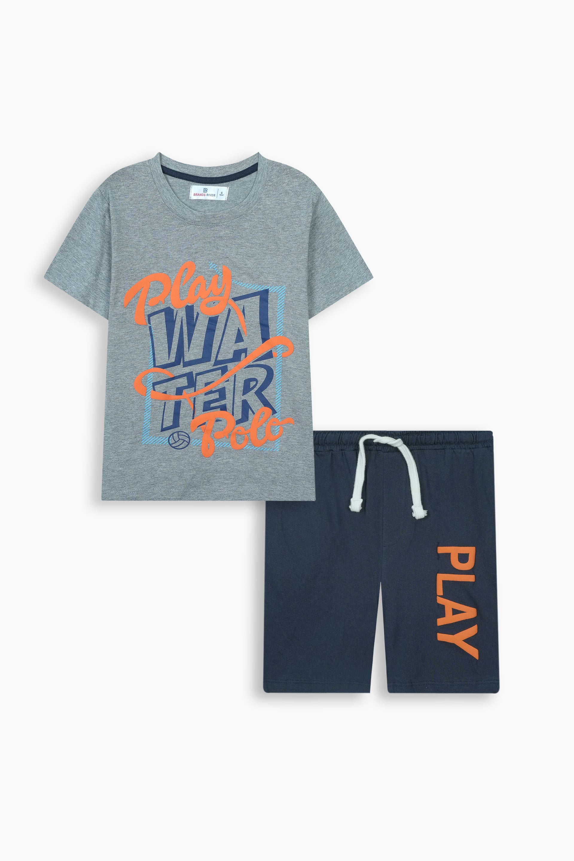 Premium Quality "Play" Printed Summer Suit For Boys