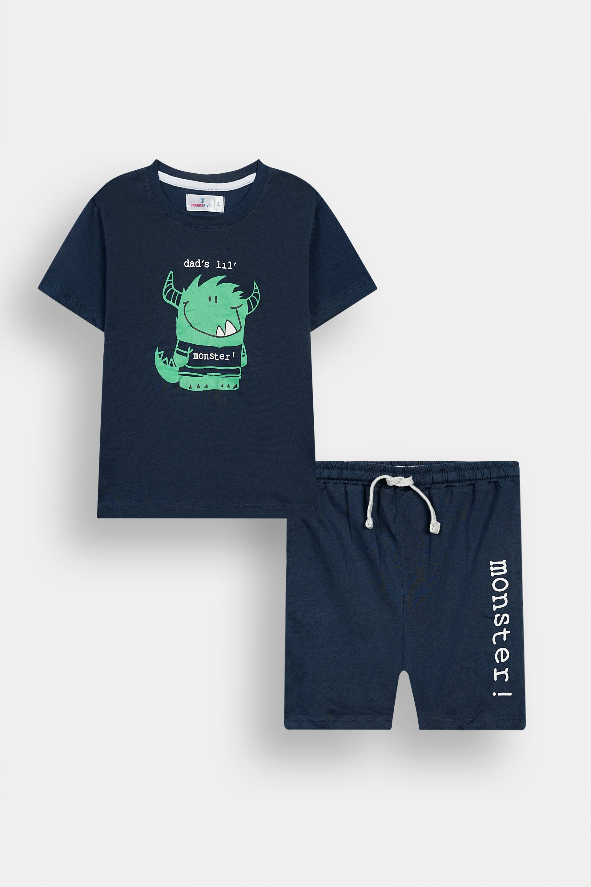 Premium Quality "Monster " Printed Summer Suit For Boys