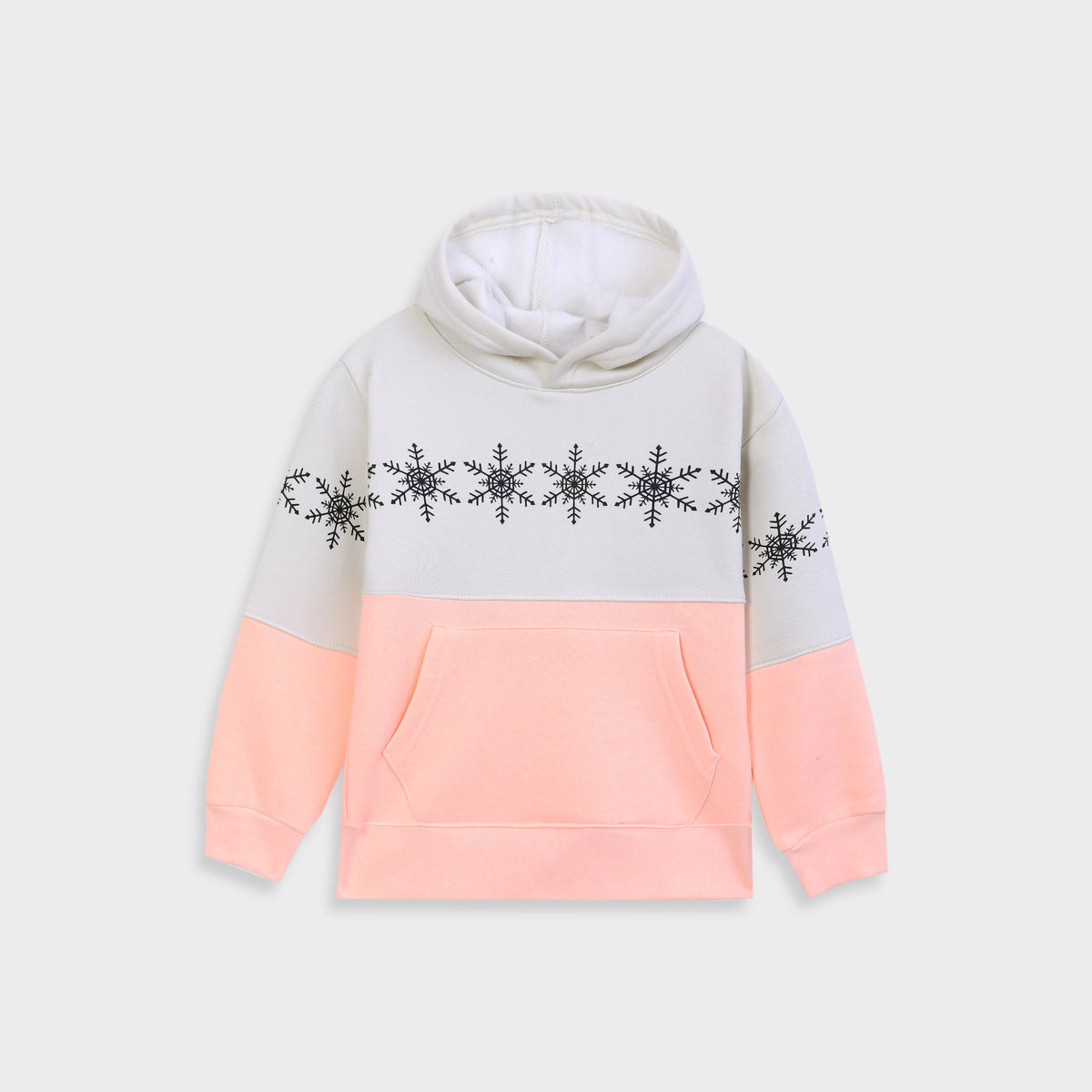 Girls Premium Quality Printed Cut &amp; Sew Pull-Over Fleece Hoodie