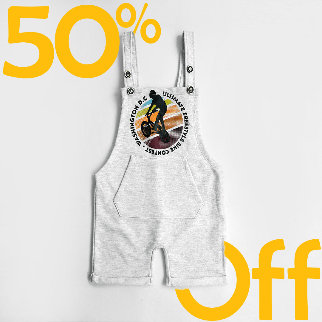 Kids Graphic Printed Soft Cotton Dungaree