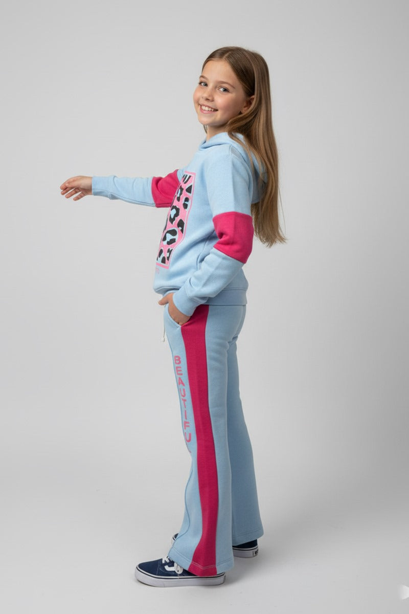 Premium Quality ''Beautiful Girl'' Printed fleece Suit with Flapper Trouser for Girls