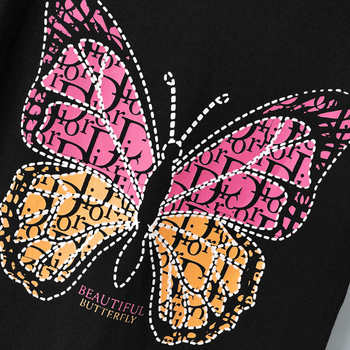 Kids Soft Cotton Butter Fly Graphic T-Shirt
