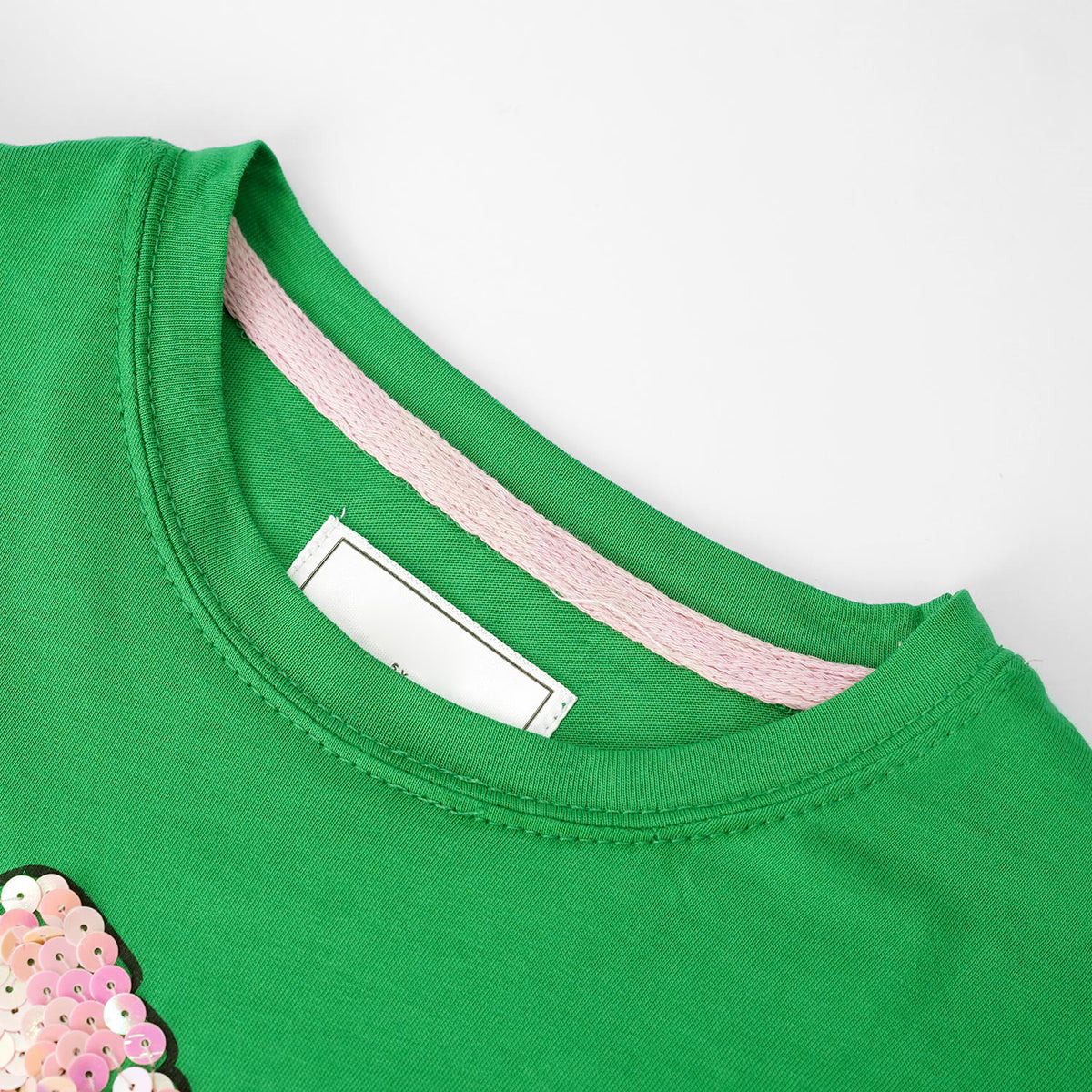 Girls Sequin Decorated Soft Cotton T-Shirt