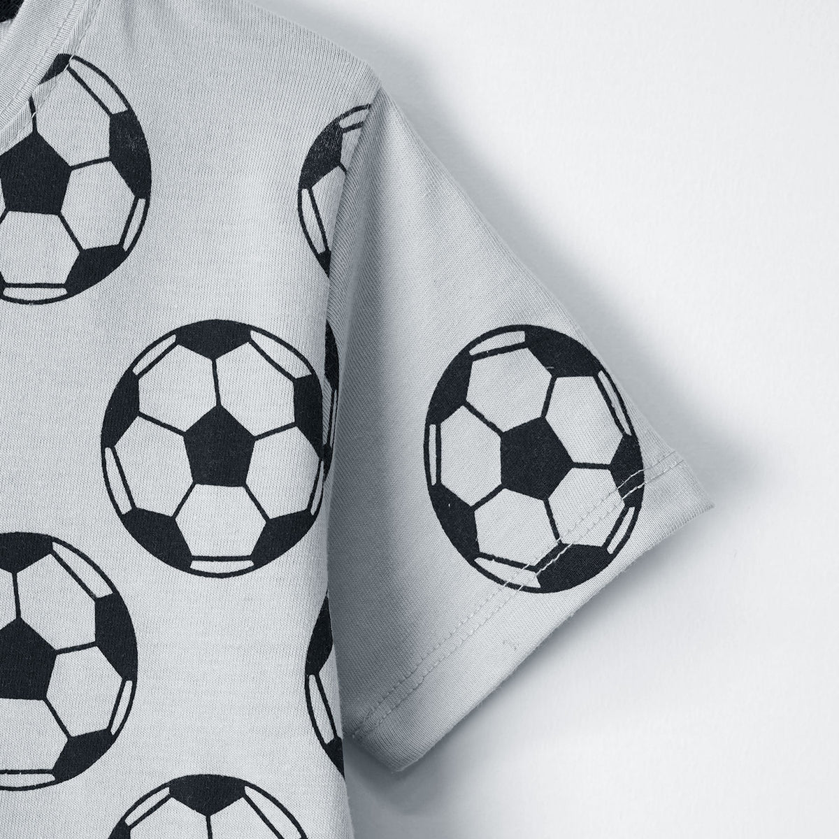 Boys All-Over Football Printed Soft Cotton Suit