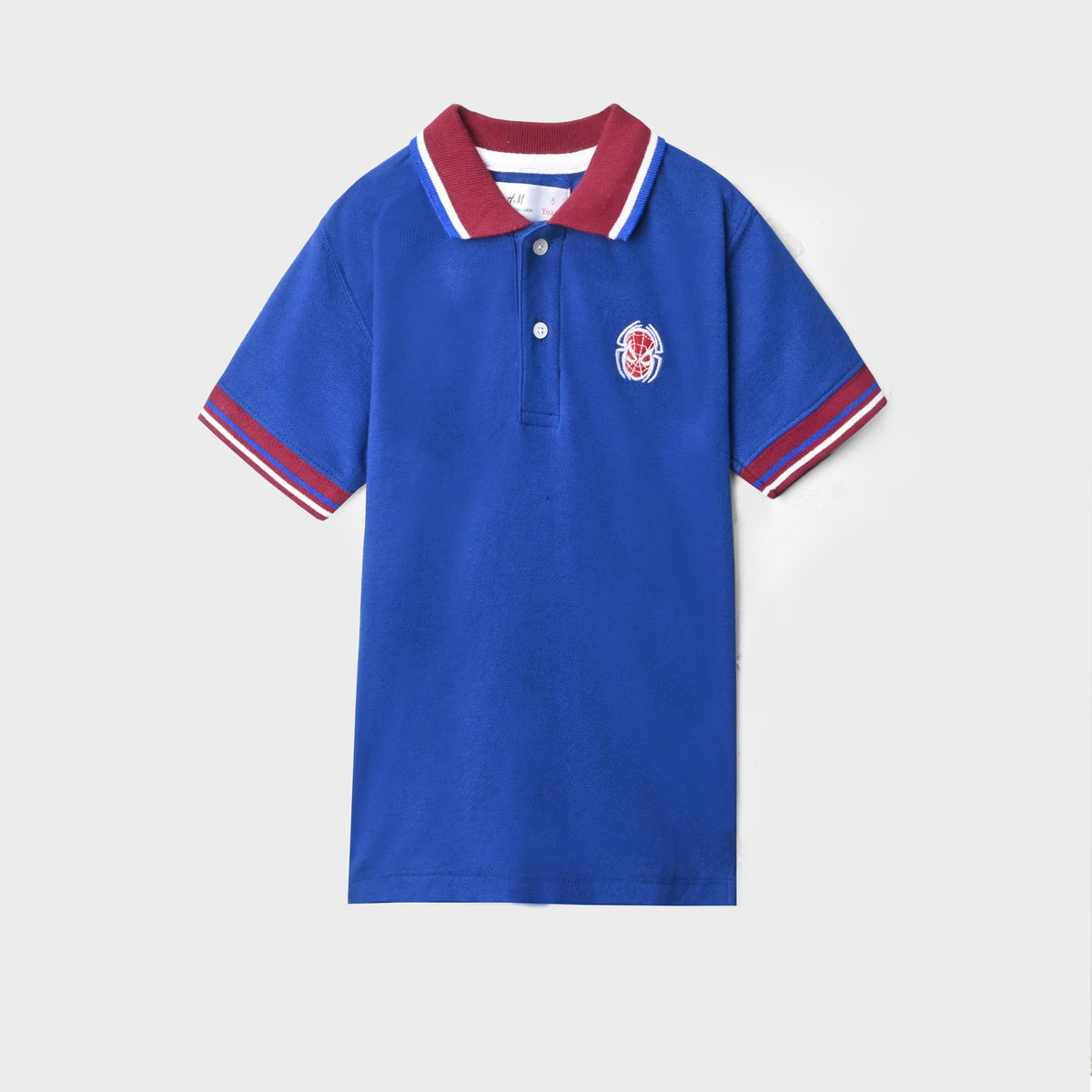 Boy Soft Cotton Embroidered Pique Polo Shirt