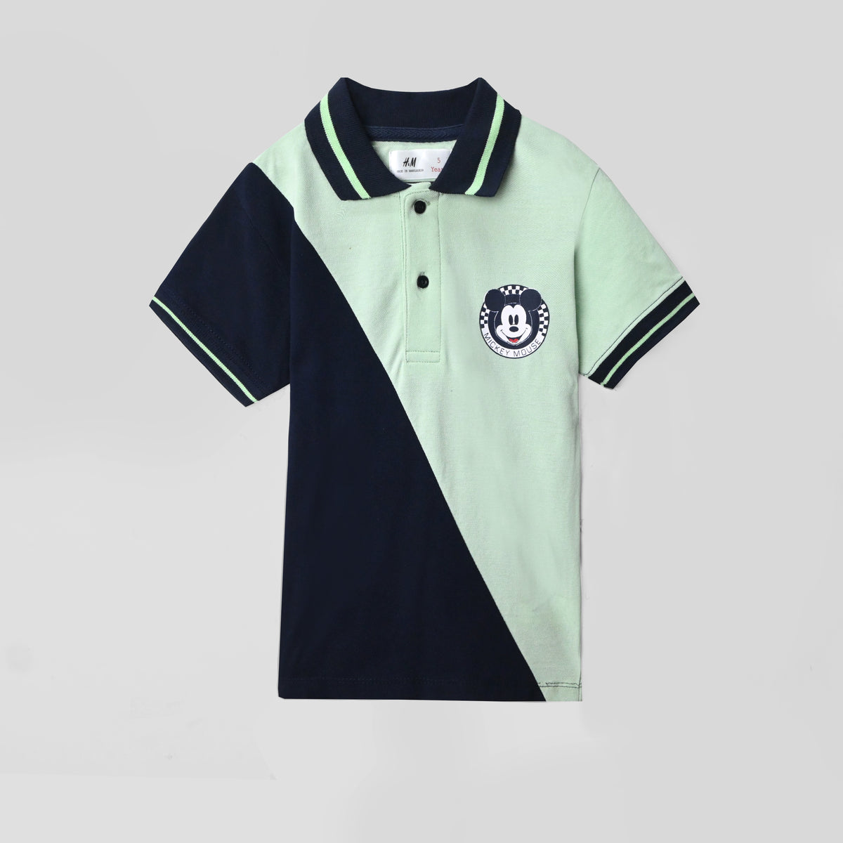 Boy Soft Cotton Embroidered Cut &amp; Sew Polo Shirt