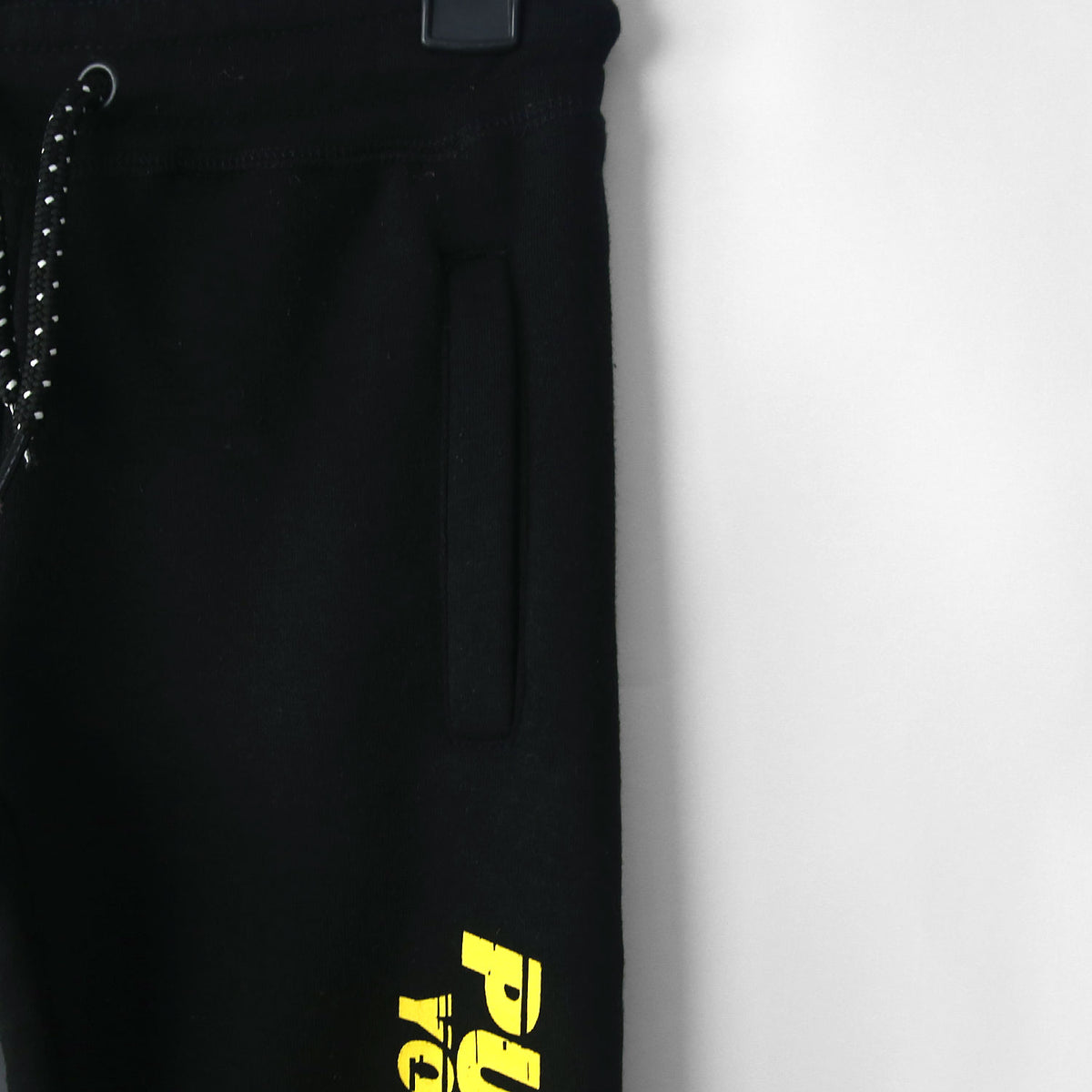 Premium Quality Printed Fleece Black Jogger Trouser For Boys