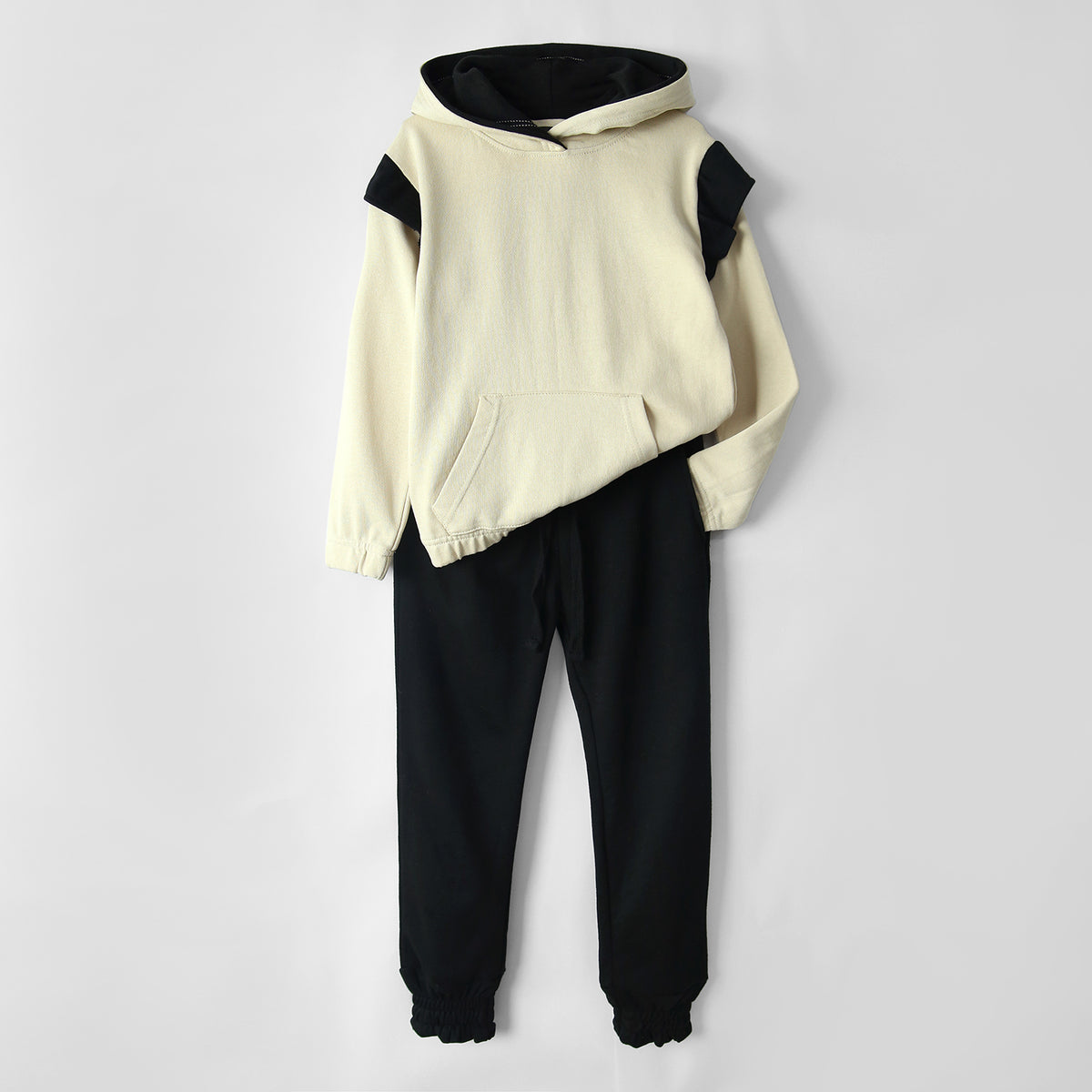 Pull-Over Soft Frill Terry Tracksuit For Girls