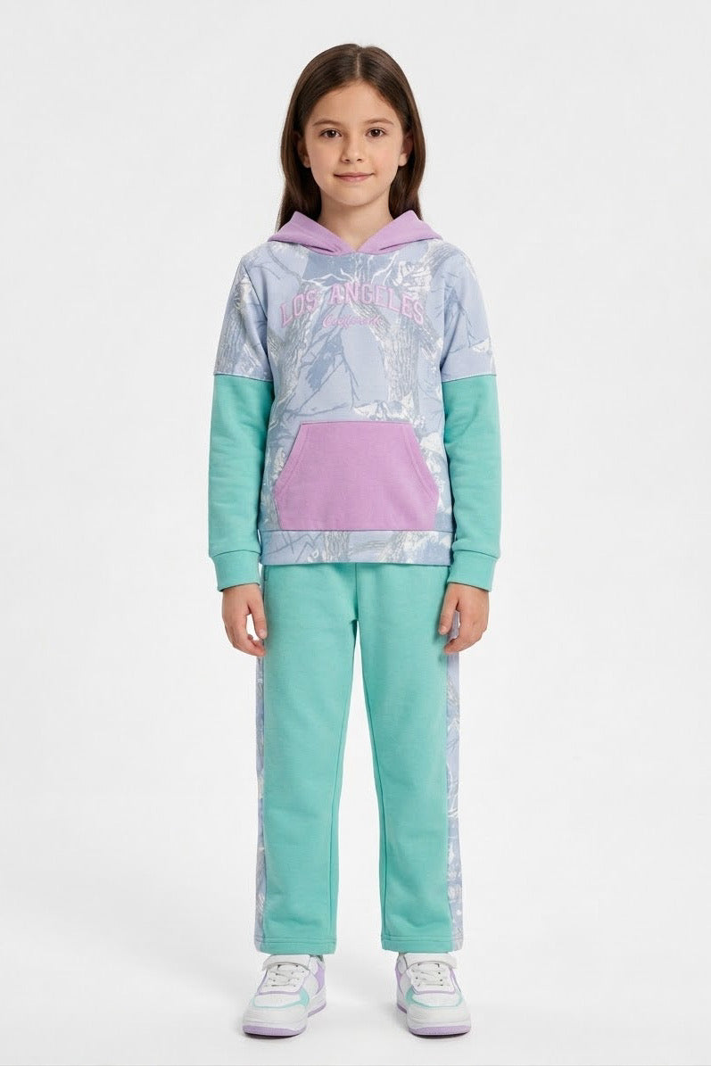 Premium Quality "Los Angeles" Printed fleece Hoodie Suit for Kids
