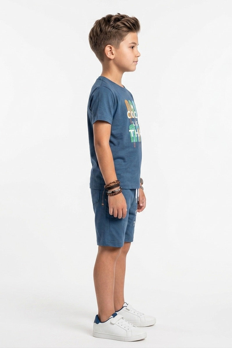 Premium Quality "Cool Boy" Printed Summer Suit For Boys