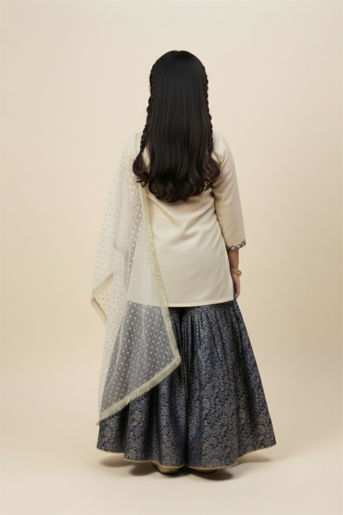 Fancy Kameez , Gharara & Dupatta (3 piece)