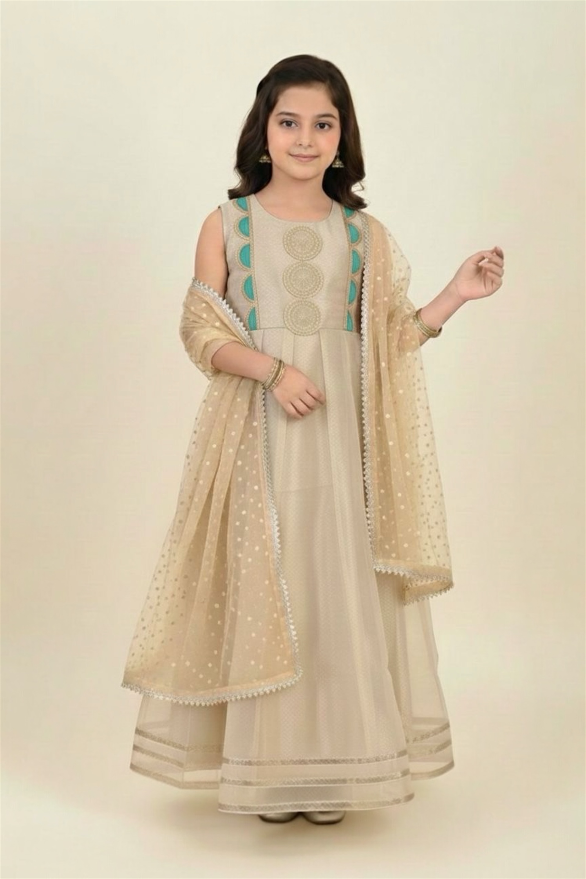 Fancy Organza Maxi With Dupatta (2 piece)