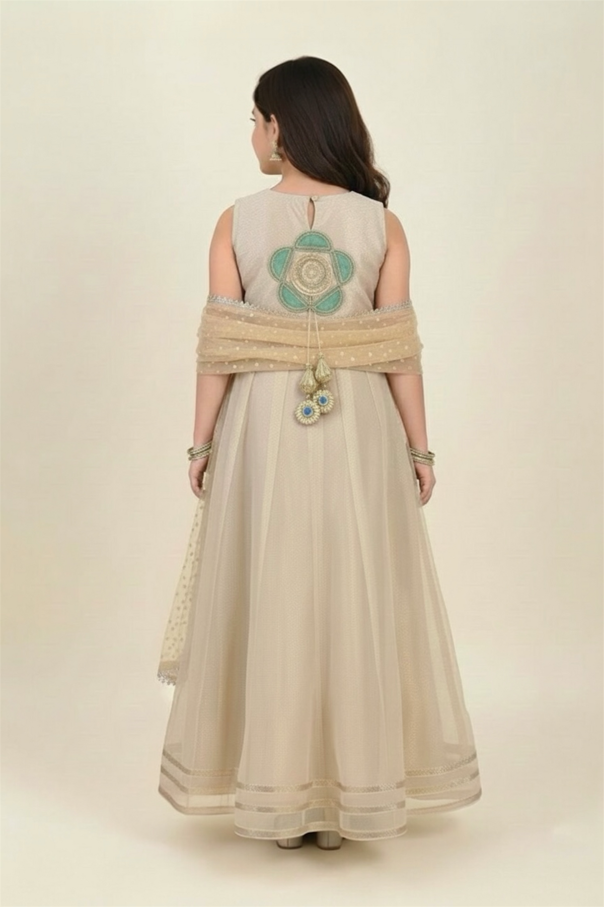 Fancy Organza Maxi With Dupatta (2 piece)