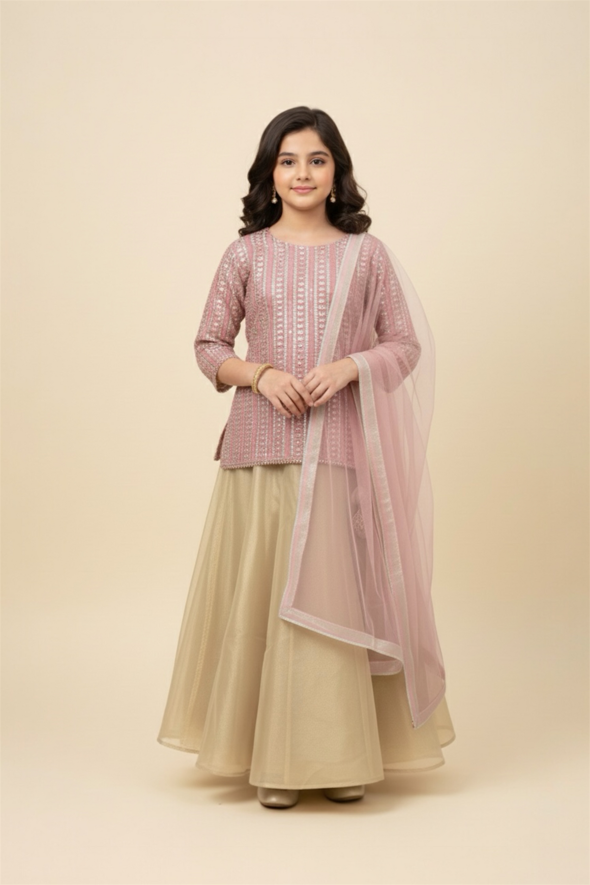 Fancy Choli With Organza Lehanga And Net Dupatta