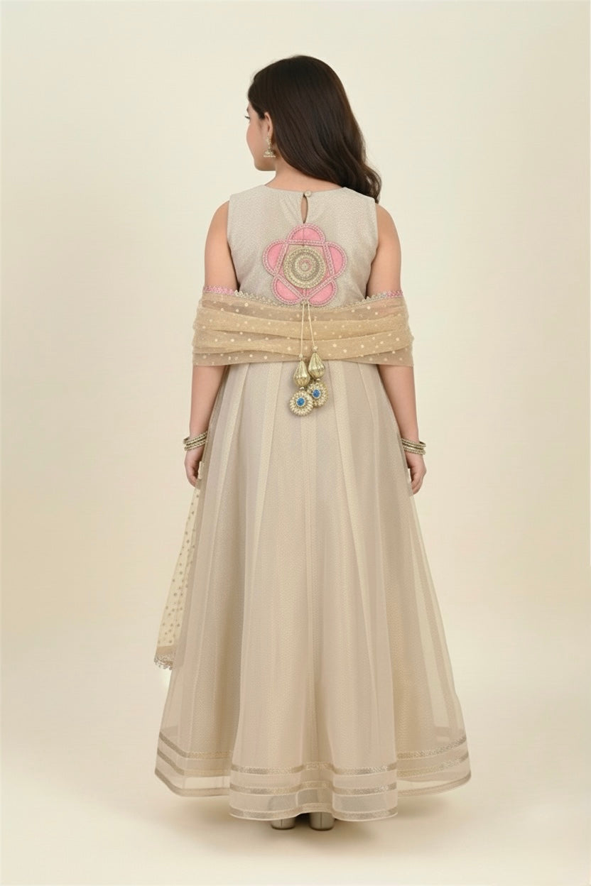 Fancy Organza Maxi With Dupatta (2 piece)