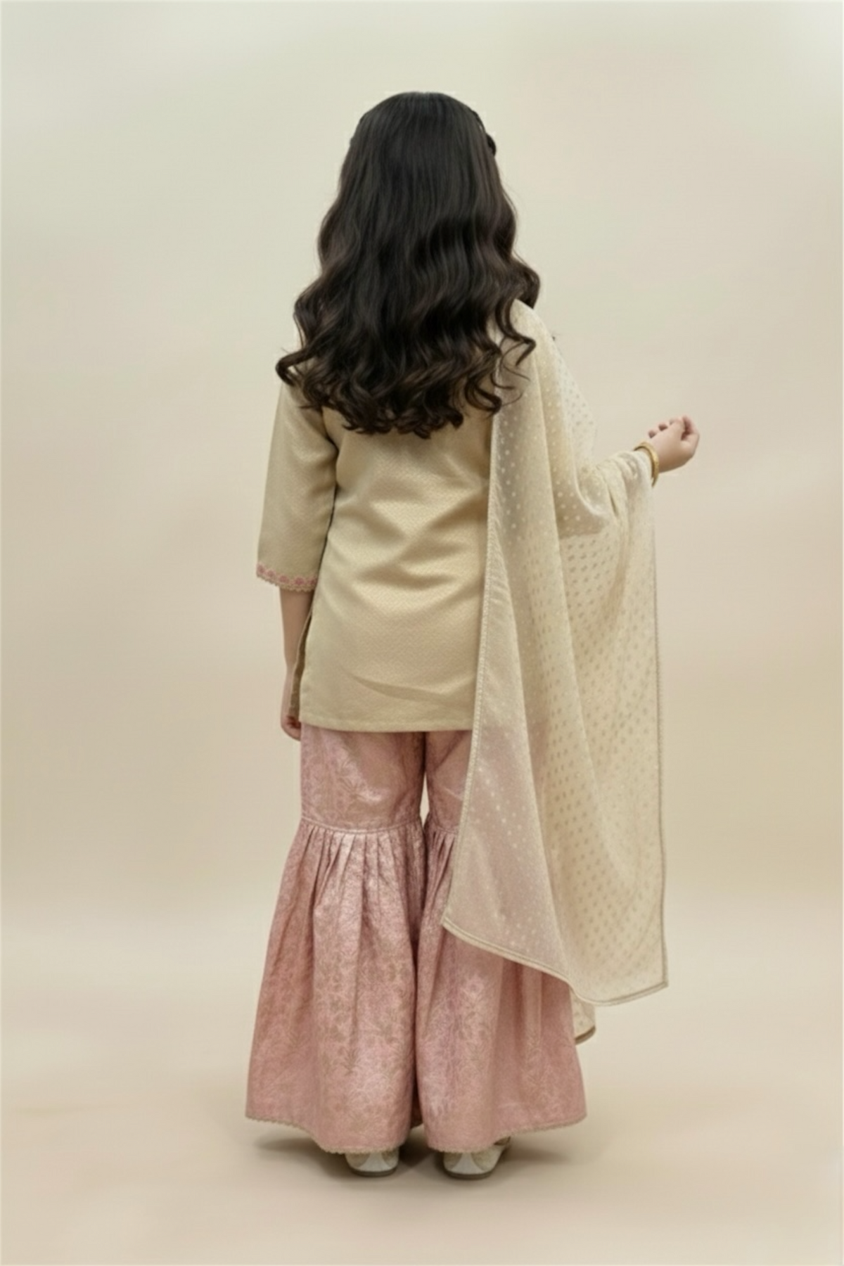 Fancy Kameez , Gharara & Dupatta (3 piece)