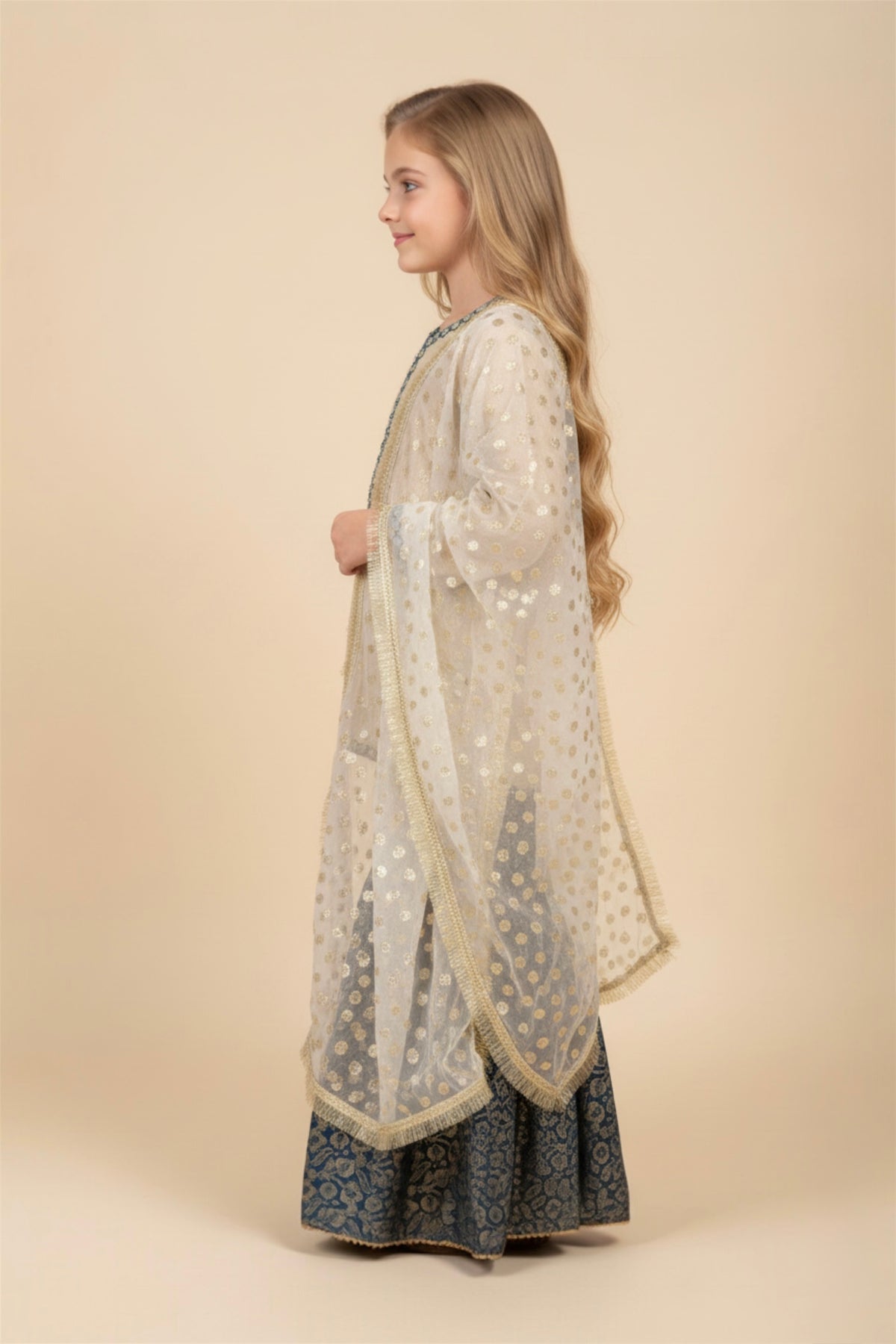 Fancy Kameez , Gharara & Dupatta (3 piece)