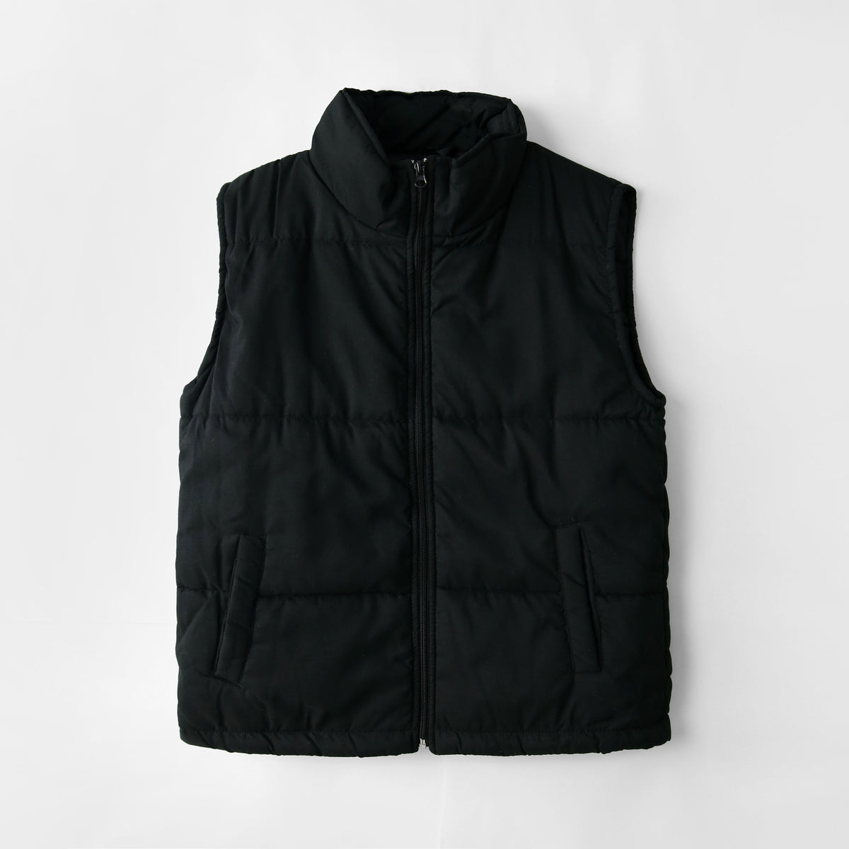 Exclusive Warm Puffer Sleeveless Black Jacket For Men