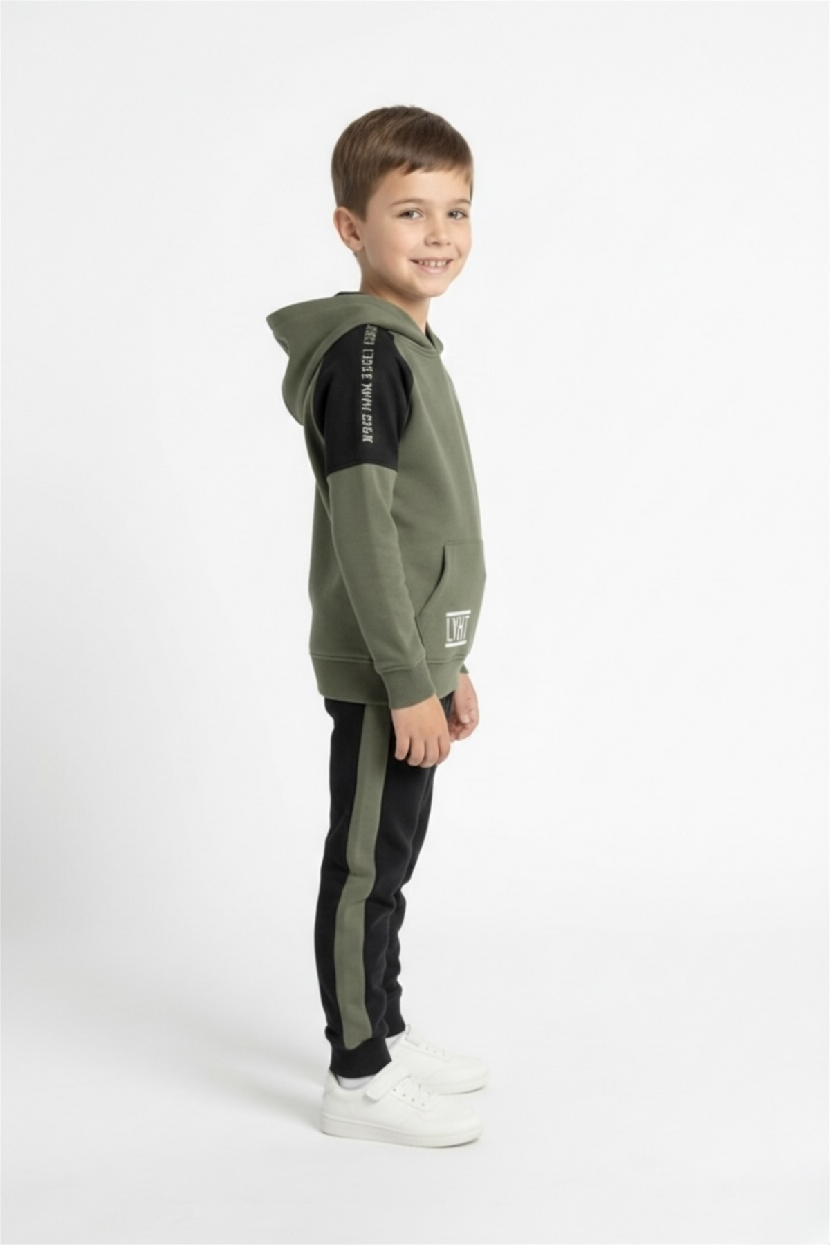 Premium Quality "09 Technical" Printed  Pannel Hoodie Suit For Boys